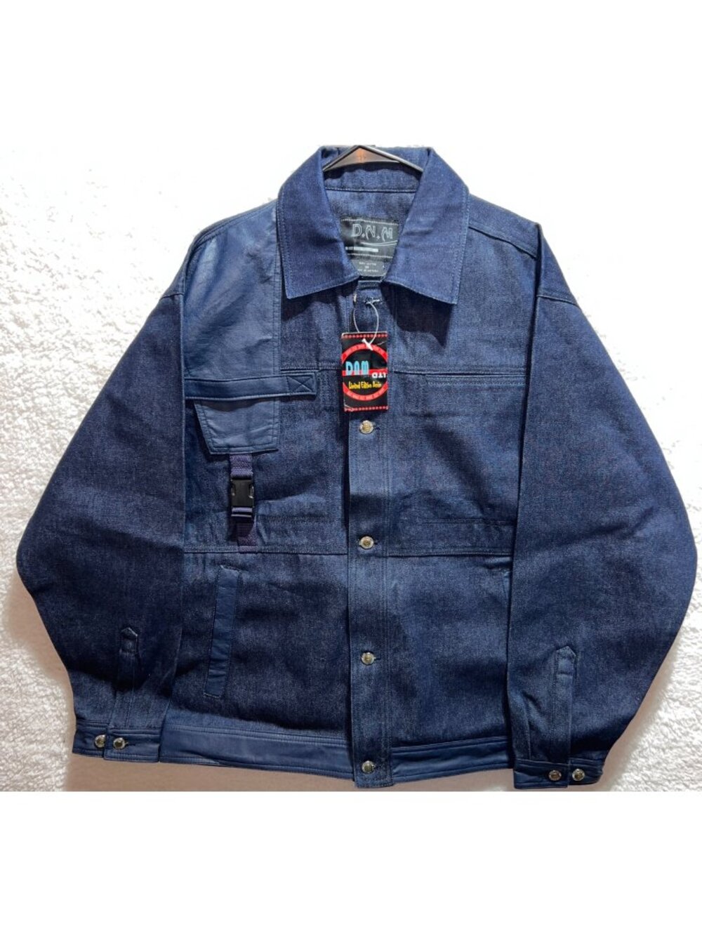 Limited Edition D.N.M Denim Jacket Medium 100% Cotton Made In Vietnam Button Cuf